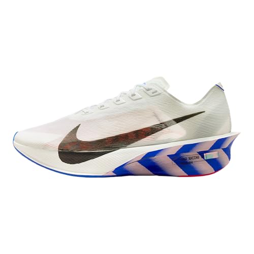Nike Vaporfly 4 Men's Road Racing Shoes (White/Racer Blue/Silt Red/Black) Size 10
