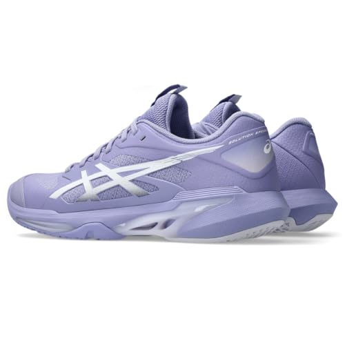 ASICS Women's Solution Speed FlyteFoam 4 Clay Tennis Shoes, 8, Bluebell/White