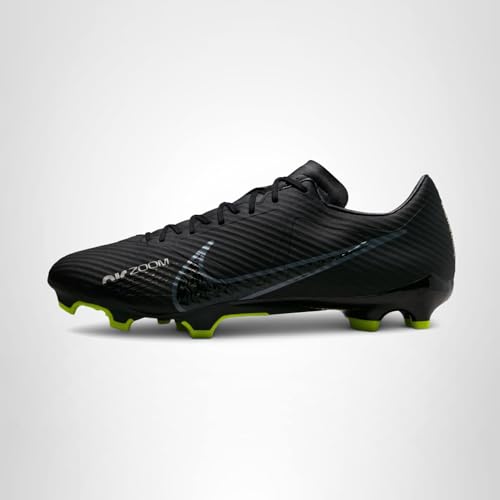 Nike Men's Mercurial Zoom Vapor 15 Academy MG Sneaker, Black/DK Smoke Grey-Summit White-Volt, 9.5 UK