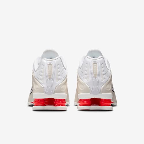 Nike Shox R4 Women's Shoes (AR3565-103, White/Phantom/Picante Red/White) Size 6.5