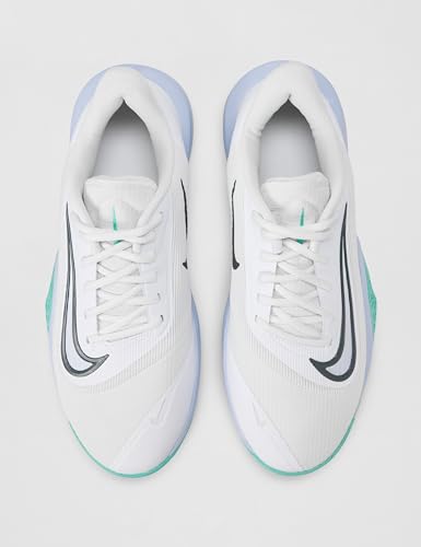 Nike Men's Precision 7 Basketball Shoes, White/Iron Grey-Ghost-Dynamic Turquoise, 12