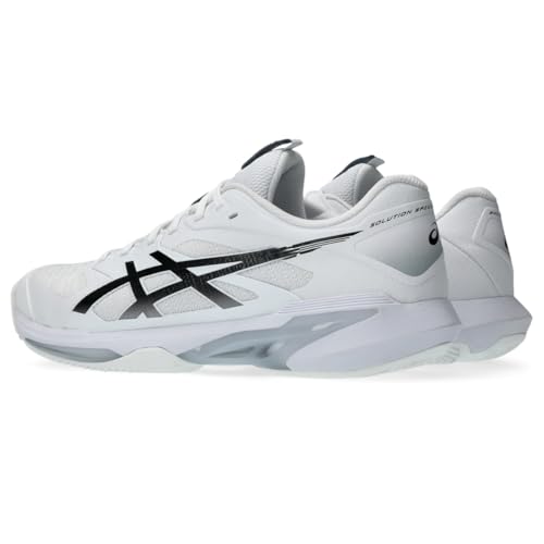 ASICS Men's Solution Speed FlyteFoam 4 Clay Tennis Shoes, 12, White/Black