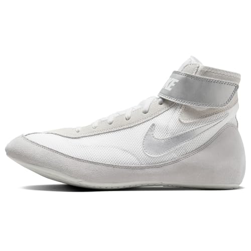 Nike SpeedSweep 7 Men's Wrestling Shoes (366683-100, White/Metallic Silver/Metallic Silver) Size 6.5