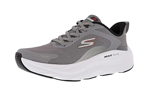 Skechers Men's Max Run Pacewave Sneaker, Gray, 12 X-Wide
