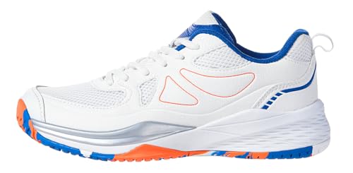 Sisttke Men's Badminton Pickleball Tennis Shoes White/Dark Blue