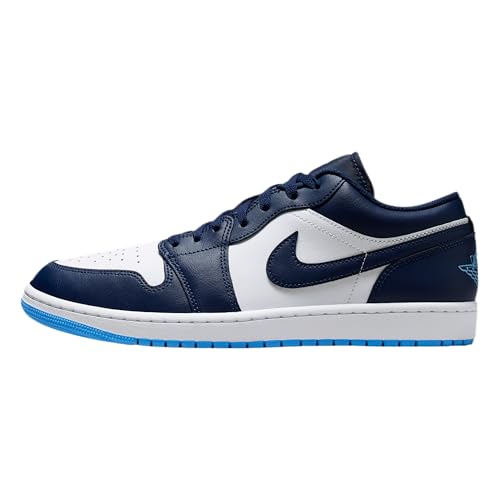 Air Jordan 1 Low Men's Shoes (Midnight Navy/White/University Blue) Size 10.5