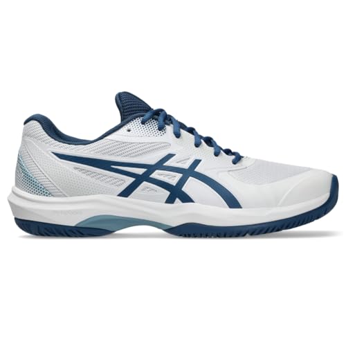 ASICS Men's Game FlyteFoam Pickleball Shoes, 14, White/Twilight Blue