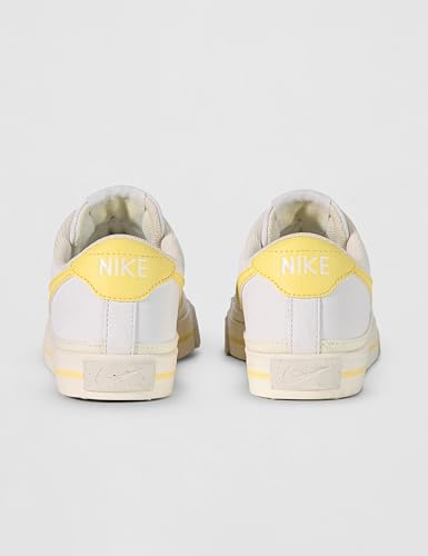 Nike Women's Court Legacy Next Nature Shoes, White/Soft Yellow-Sail, 9.5