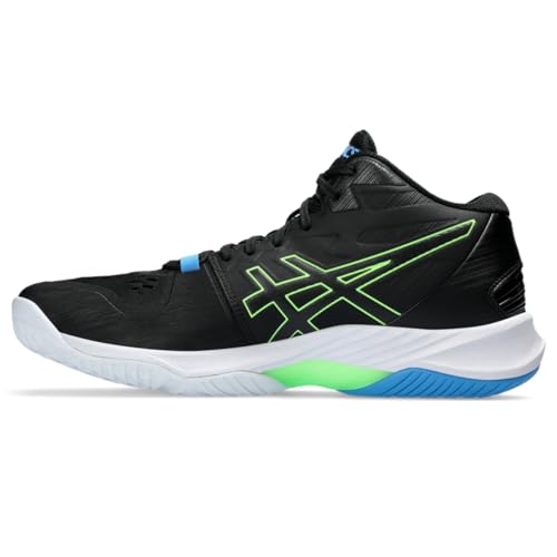 ASICS Men's Sky Elite FlyteFoam Mid Top 2 Volleyball Shoes, 8.5, Black/Lime Burst