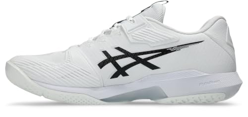 ASICS Men's Solution Speed Ff 4Tennis Shoes, White Black, 8.5 US