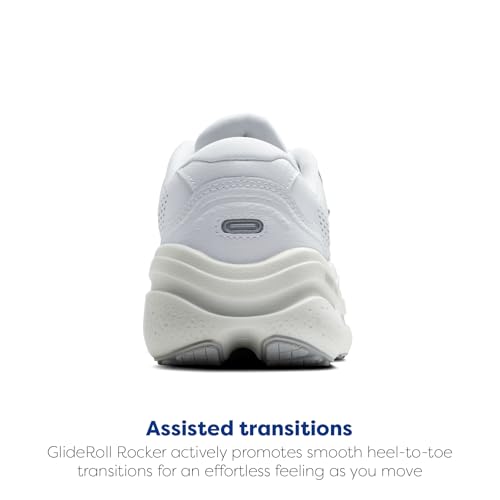 Brooks Women’s Ghost Max Suede/Leather Neutral Running & Walking Shoe - White/White - 8 Medium