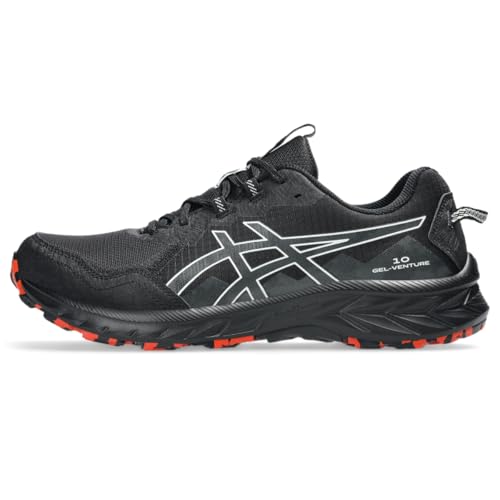 ASICS Men's Gel-Venture 10 Running Shoes, 8, Black/Lake Grey