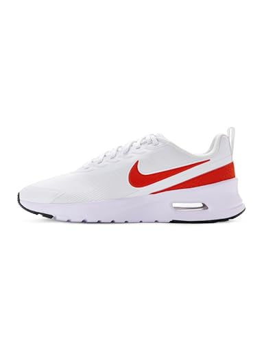 Nike Men's Air Max Nuaxis, White/Picante Red-Black, 10