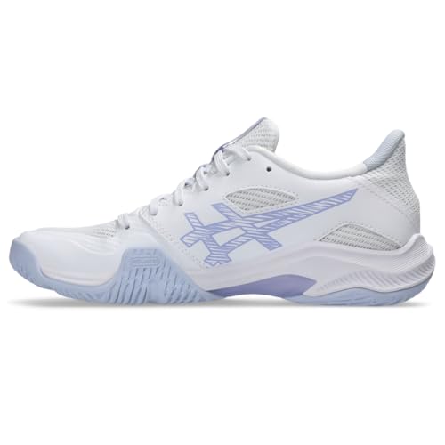 ASICS Women's Blade FlyteFoam 2 Volleyball Shoes, 8, White/Blue Fade
