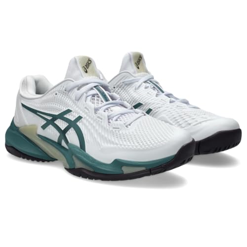 ASICS Men's Court FF 3 Tennis Shoes, 9, White/Foggy Teal