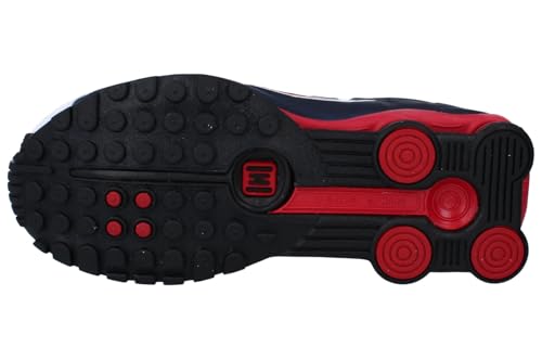 Nike Shox R4 GS Running Trainers CW2626 Sneakers Shoes (UK 4.5 us 5Y EU 37.5, Midnight Navy Gym red White 400)