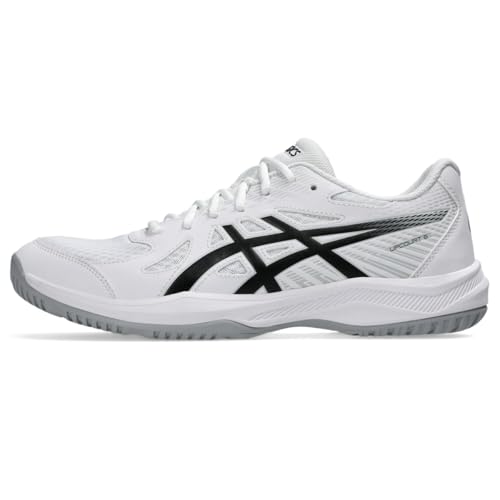 ASICS Men's Upcourt 6 Volleyball Shoes, 12, White/Black