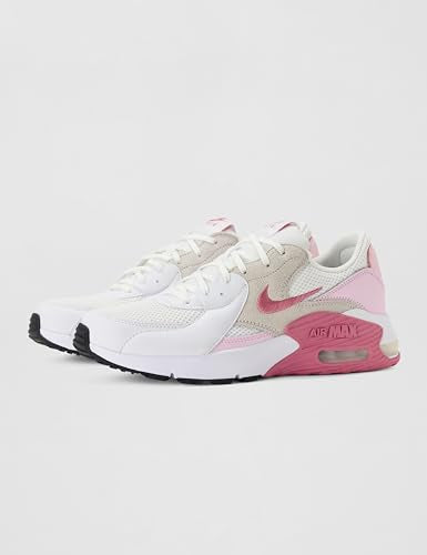 Nike Women's Air Max Excee Shoes, White/Peony-Pink Foam-Platinum Tint, 8.5