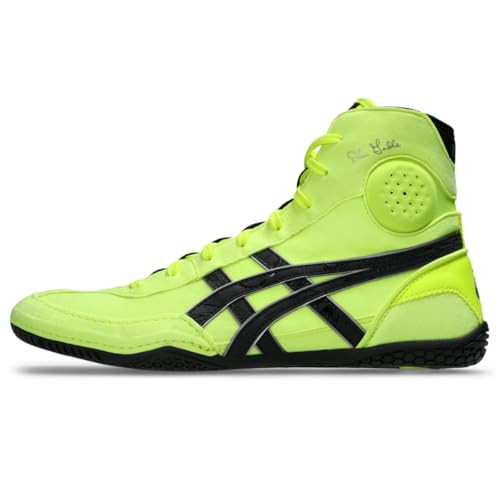 ASICS Men's DAN Gable EVO 3 Wrestling Shoes, 10, Safety Yellow/Graphite Grey
