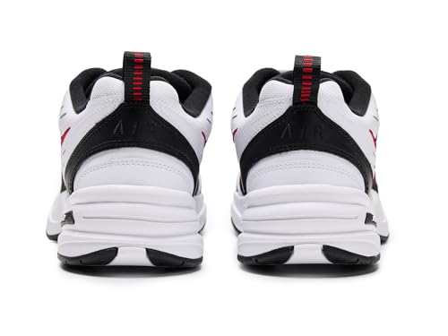Nike Air Monarch IV Training Shoe (4E) - White/Black/Varsity Red, Size 9.5 US
