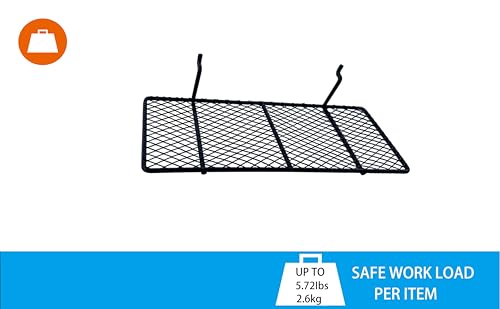8-Pack Pegboard Baskets & Trays, Container Holders, Pegboard Racks, Wire Shelf, Wall Organizer, Attachments for Organizing Various Tools, Workbench Accessories, Garage Storage (Black)