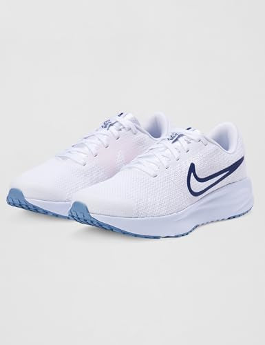 Nike Women's Run Defy Road Running Shoes, White/Blue Void-Football Grey-Work Blue, 9