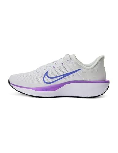 Nike Women's Quest 6 Road Running Shoes, White/Sapphire-Black-Bright Violet, 6.5