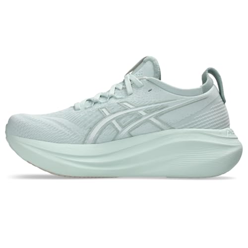 ASICS Women's Gel-Nimbus 27 Running Shoes, 11, Pure Aqua/White