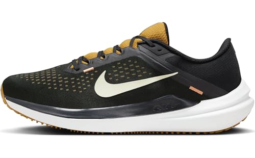Nike Winflo 10 Men's Road Running Shoes (DV4022-009, Black/Bronzine/Amber Brown/Olive Aura) Size 8