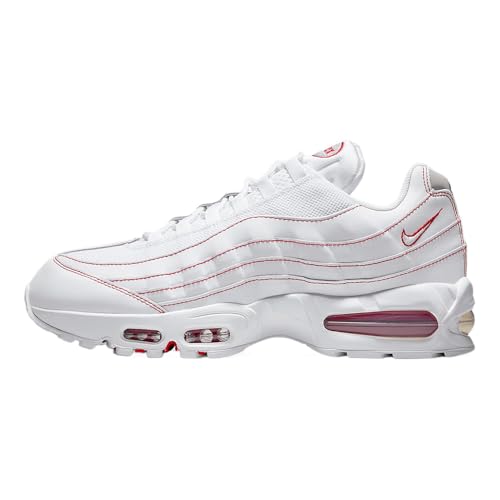Nike Air Max 95 OG Men's Shoes (IB7936-100, White/University Red/White) Size 10.5