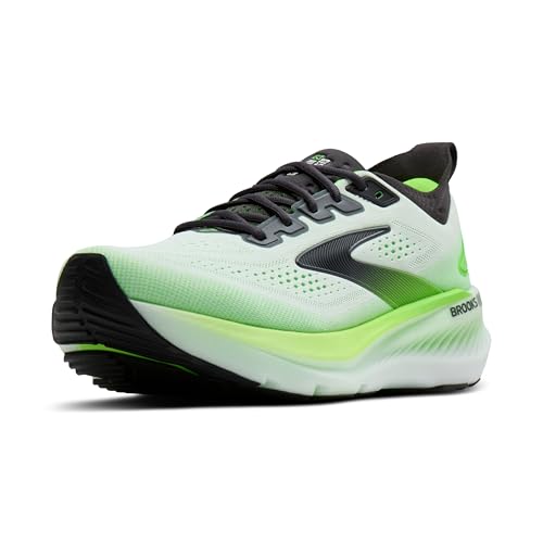 Brooks Men’s Glycerin GTS 23 Supportive Running Shoe - White/Phantom/Green Gecko - 11 Medium