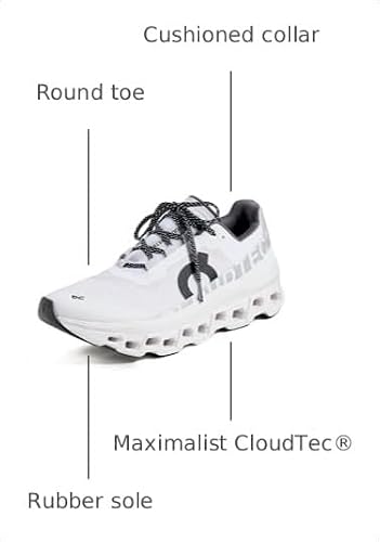 On Women's Cloudmonster Sneakers, All White, 8 Medium US