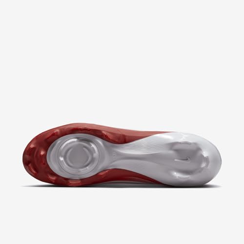 Nike Vapor Speed 3 Football Cleats (HM8849-102, White/Team Crimson/Metallic Silver/Black) Size 8.5