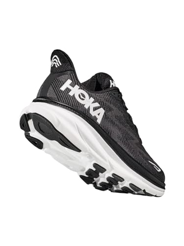 HOKA ONE ONE Clifton 9 Womens Shoes Size 8, Color: Black/White