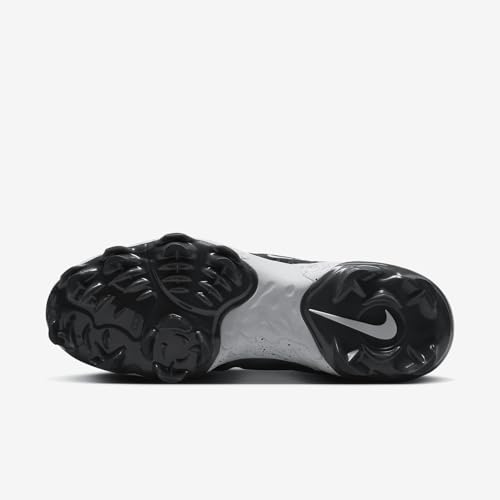 Nike Alpha Huarache Elite 4 Low MCS Men's Baseball Cleats (FD6221-002, Wolf Grey/White/Dark Smoke Grey) Size 10
