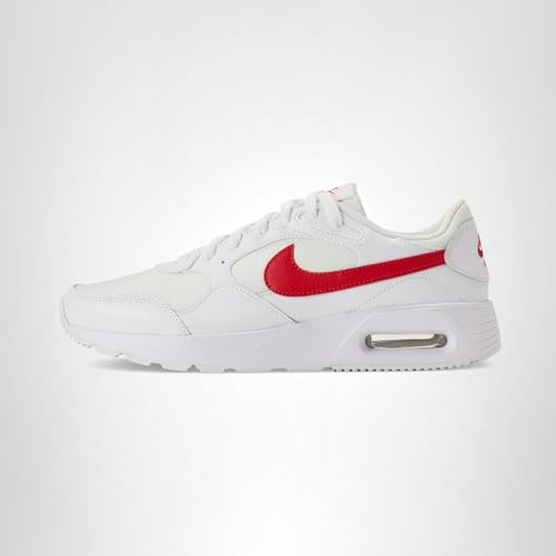 Nike Men's Air Max SC Shoes, White/University Red, 10.5