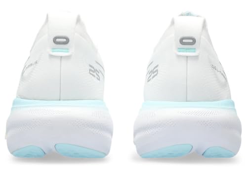 ASICS Women's Gel-Nimbus 25 Running Shoes, 9.5, White/Pure Silver