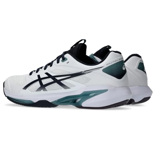 ASICS Men's Solution Speed FF 4 Clay Tennis Shoes, 11, White/Midnight
