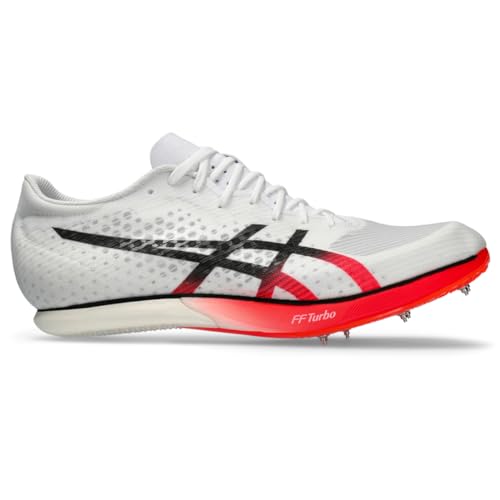 ASICS Unisex METASPEED MD Track & Field Shoe, 13M / 14.5W, White/Black
