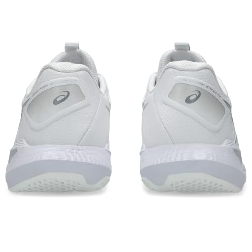 ASICS Women's Solution Speed FlyteFoam 4 Clay Tennis Shoes, 8.5, White/Pure Silver