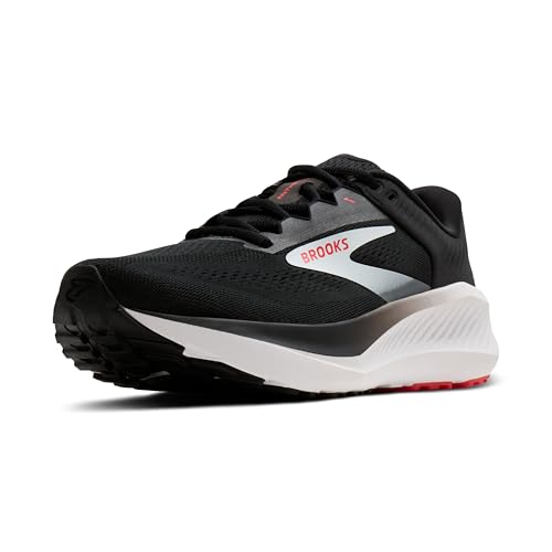 Brooks Men’s Anthem 8 Neutral Running Shoe - Black/White/Red - 13 Medium