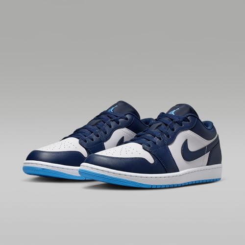 Air Jordan 1 Low Men's Shoes (Midnight Navy/White/University Blue) Size 10.5