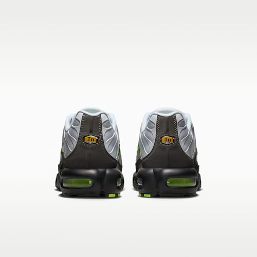 Nike Air Max Plus Men's Shoes (White/Pearl Grey/Black/Neon Yellow) Size 13