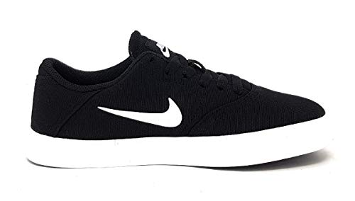 Nike Boy's SB Check Canvas (PS) Skateboarding Shoes (3 Little Kid M, Black/White)