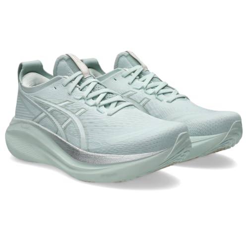 ASICS Men's Gel-Nimbus 27 Running Shoes, 11.5, Pure Aqua/White