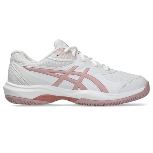 ASICS Kid's Gel-Game Grade School Tennis Shoes, 5.5, White/MORGANITE
