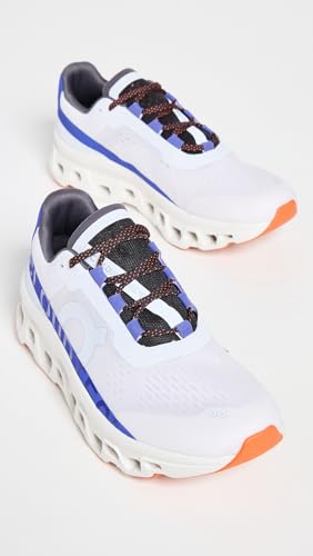 On Men's Cloudmonster Sneakers, Frost/Cobalt, White, 10.5 Medium US