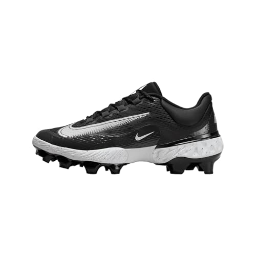 Nike Alpha Huarache Elite 4 Low MCS Men's Baseball Cleats (FD6221-003, Black/Dark Smoke Grey/White) Size 11