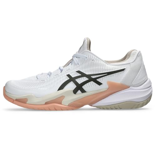 ASICS Women's Court FF 3 Tennis Shoes, 8.5, White/Black Coffee