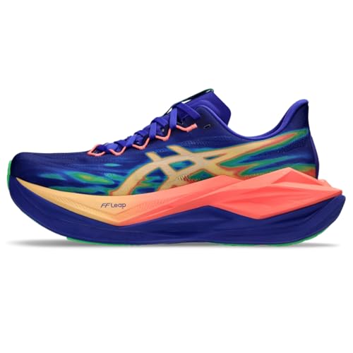ASICS Unisex SUPERBLAST 3 Running Shoes, 11M / 12.5W, Cobalt Burst/Light Orange